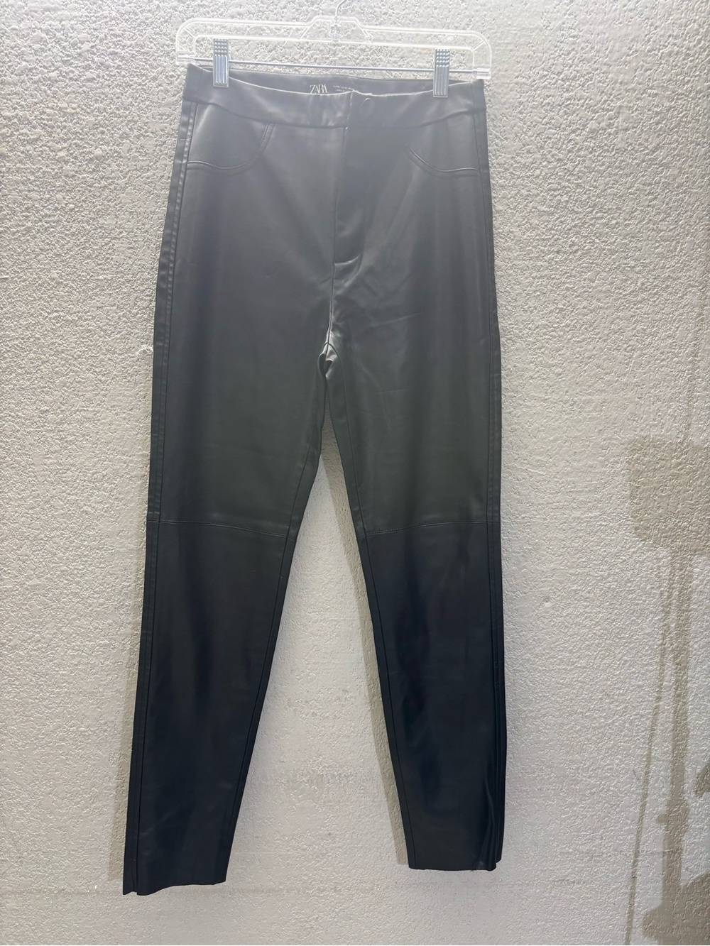 Men's Black Leather-look Pants